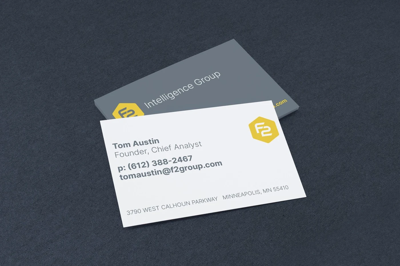 F2 business cards
