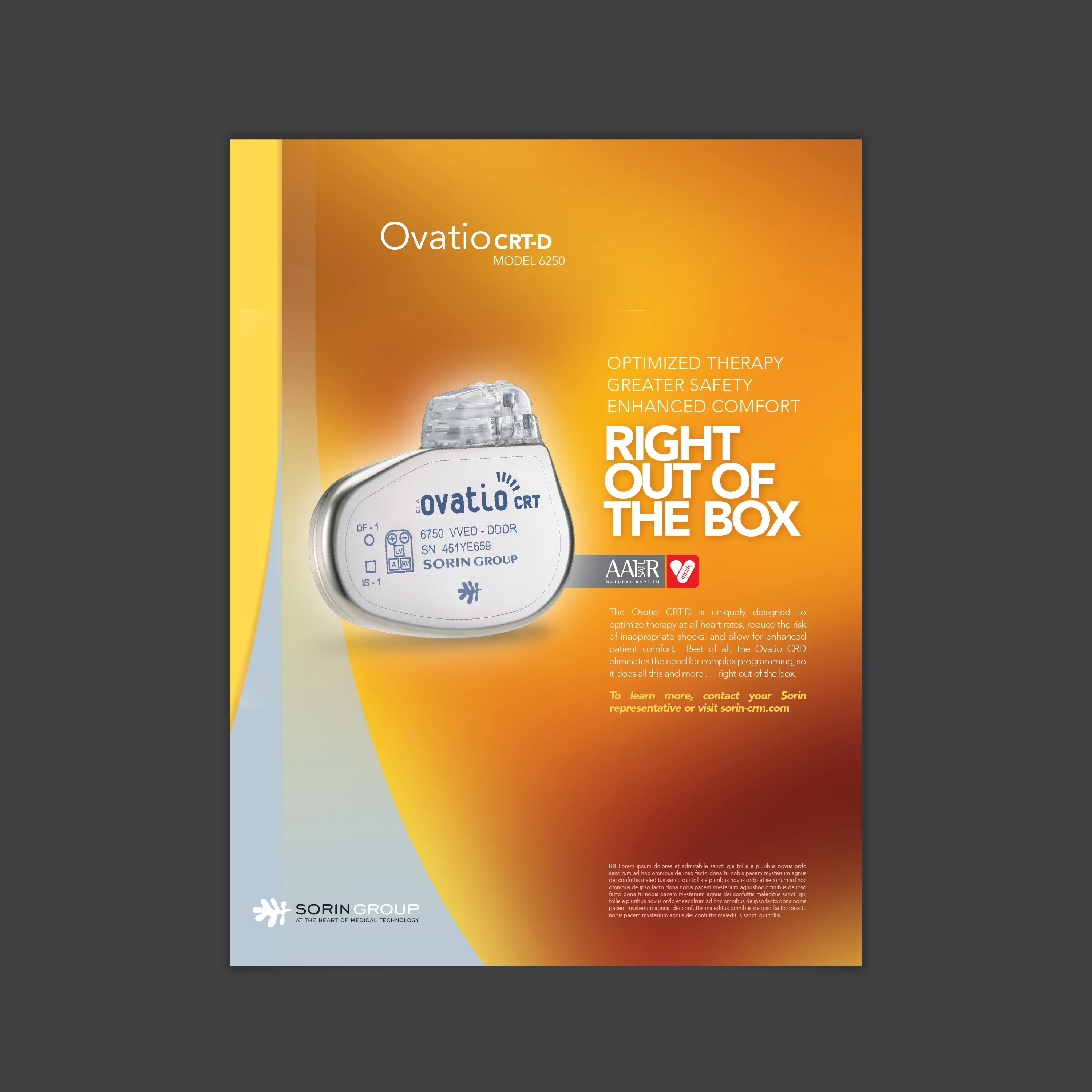 Sorin Group medical device advertising and branding