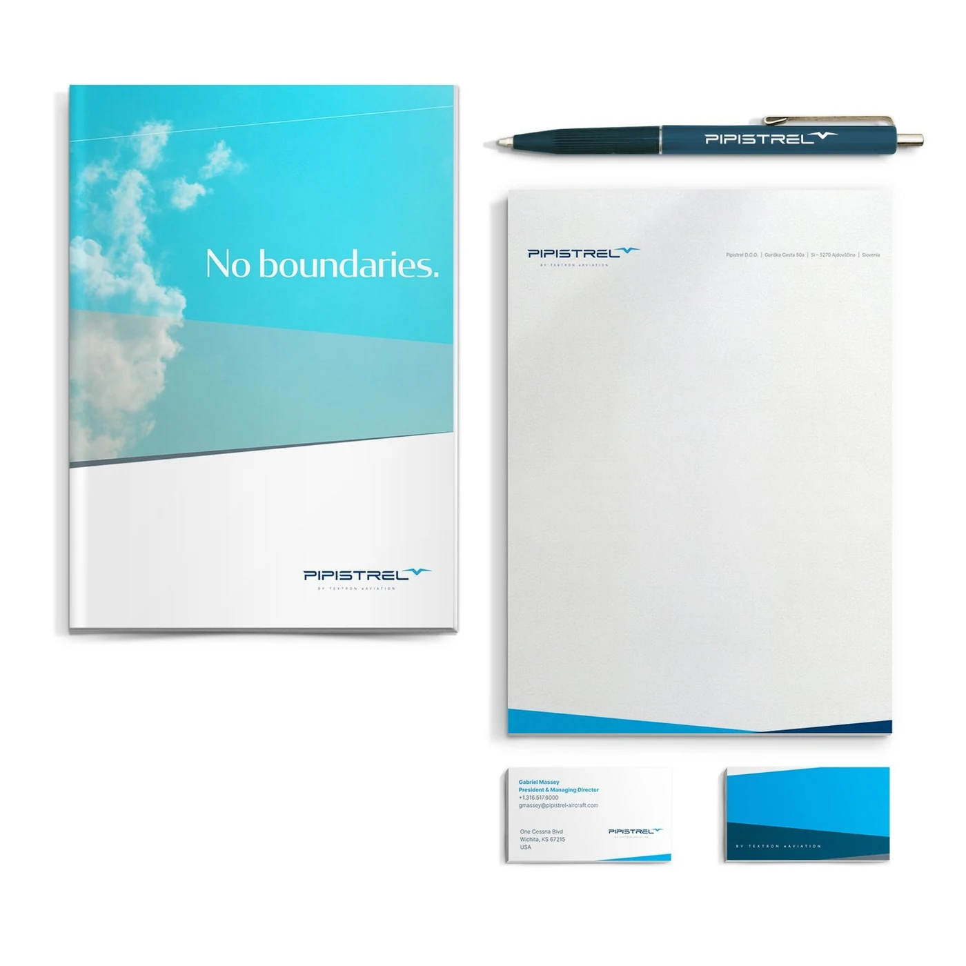 Pipistrel print collateral group mockup