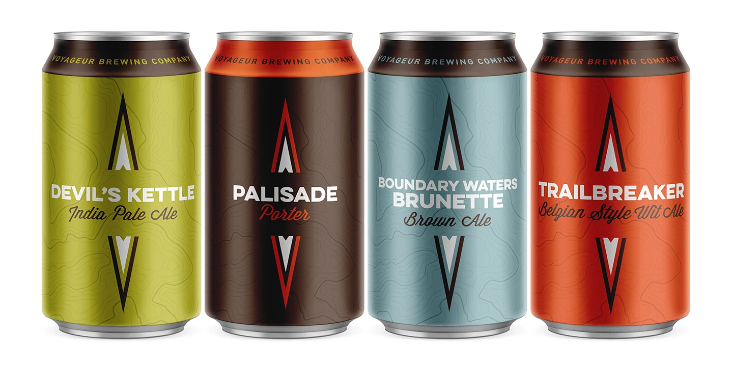 Voyageur Brewing can lineup